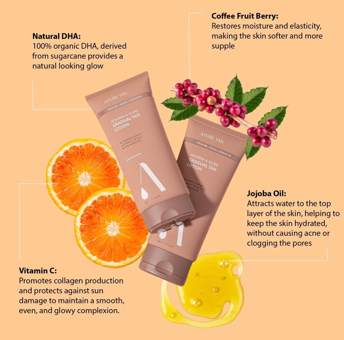 Nourish & Glow Gradual Tan Lotion Medium/Dark Spray Tan Solutions NZ